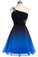 Short Ombre One Shoulder A Line Sleeveless Homecoming Dress CD1278