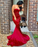 Sweetheart Red Mermaid Evening Dresses Satin prom dress CD13118