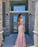 Pink Mermaid Lace Long Prom Dress CD14008