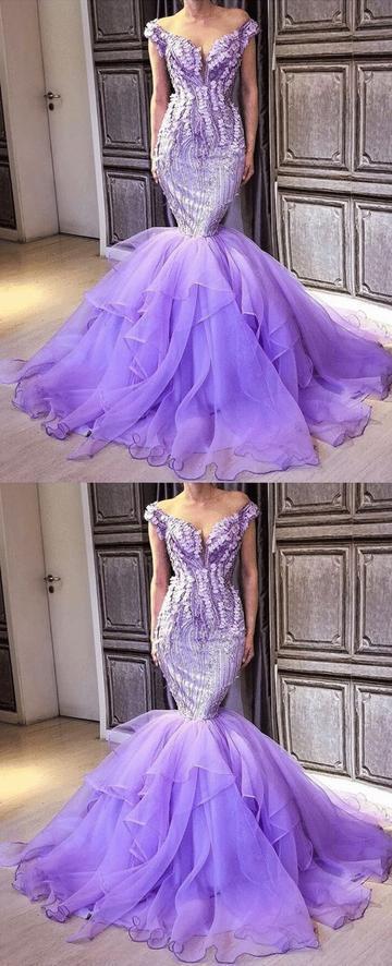 light purple mermaid prom dresses saudi arabia cap sleeve evening gowns CD14049
