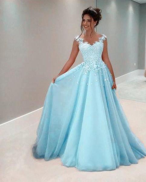 blue fashion prom dress CD14608