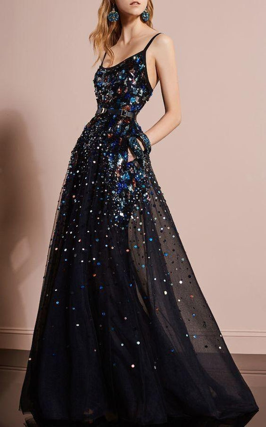 Beautiful Long Prom Dress, Tulle Evening Gown CD15779