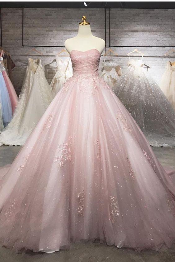 Elegant Mauve Pink Wedding Dress prom gown CD15855