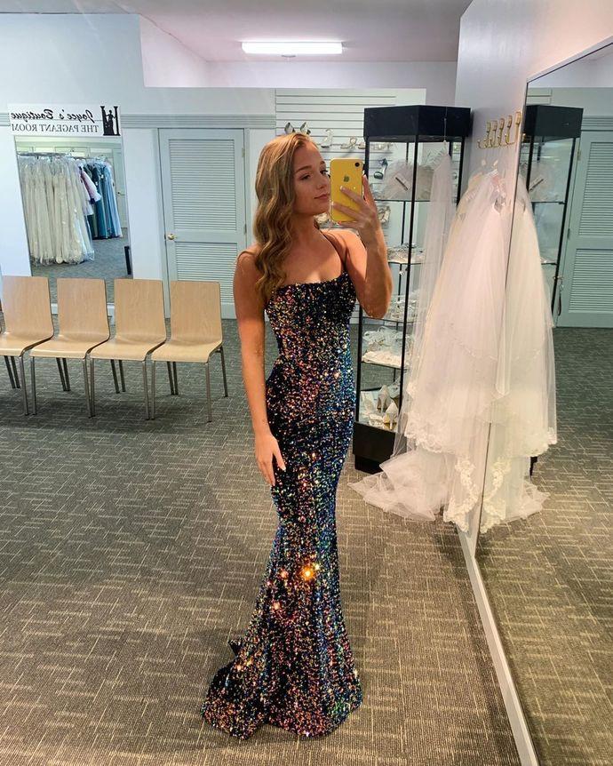 Glitter Mermaid Long Evening Dress prom dress CD16325