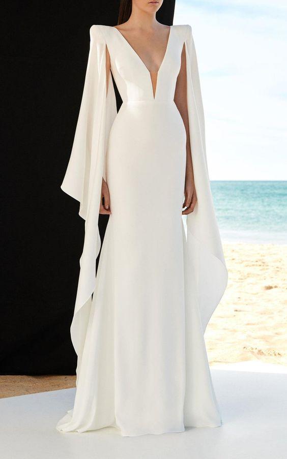 Glamorous Wedding Dress, Mermaid Wedding Dress long prom evening dress CD16830