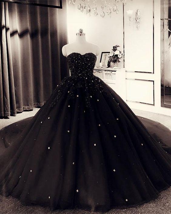 Black quinceanera ball gown dresses prom Dresses CD16952