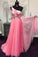 One Shoulder Hot Pink Prom Dress CD16982