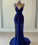 blue long prom dress evening dress CD17257
