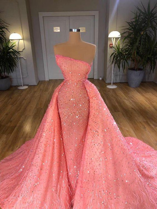 Pink long prom dress formal evening dress, party dress CD17259