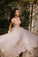 Princess A-line grey tulle long prom dress 2022 CD17757