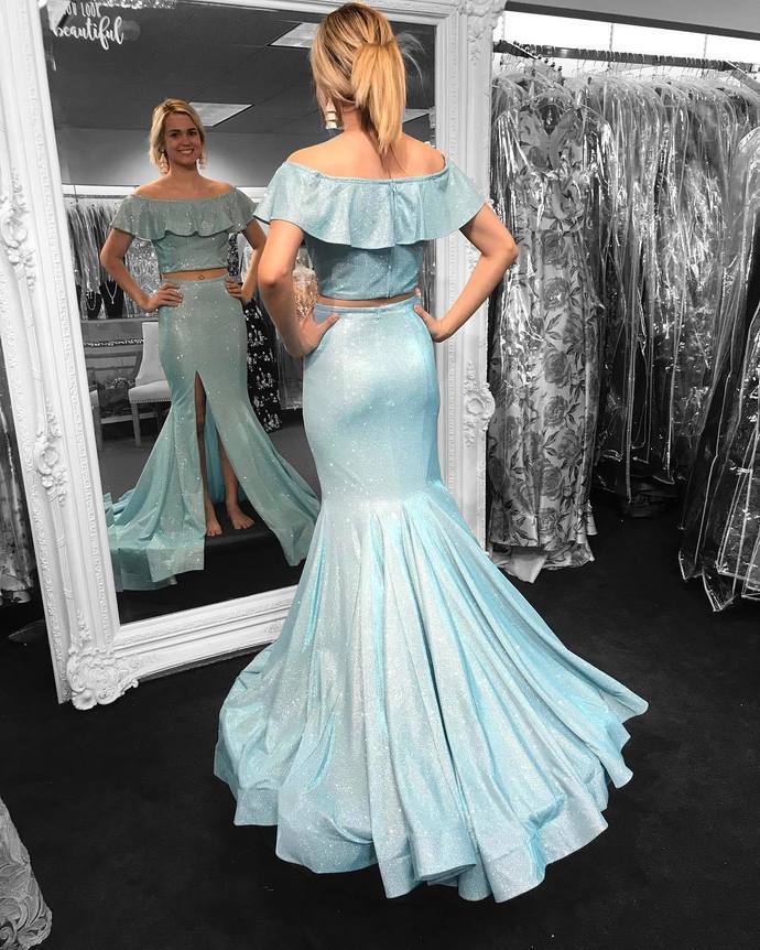 Two Piece Mermaid Long Formal Dress Prom Dress CD17852