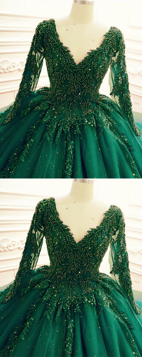 Green Wedding Dresses Ball Gown prom dress CD18031