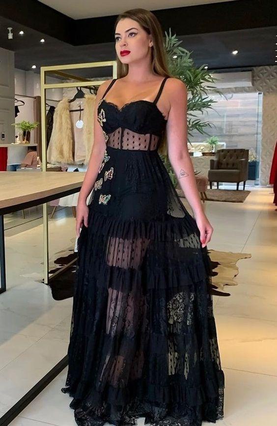 Black evening gown dress Prom Dress CD18149