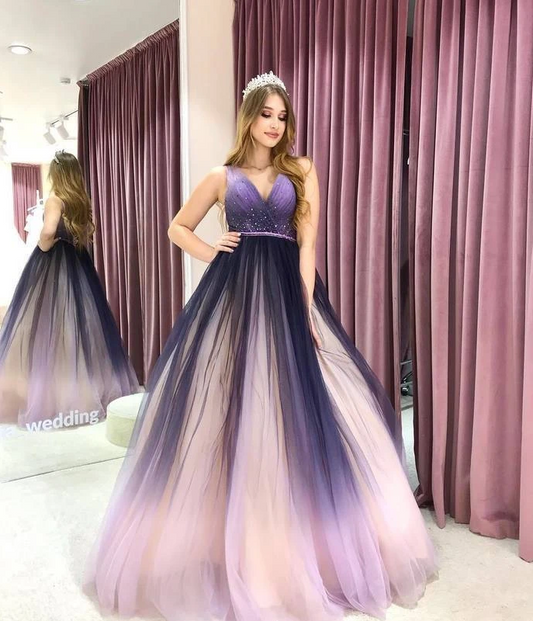 Ombre Prom dress, Long Prom Dress, Long evening dress, prom dresses CD18533