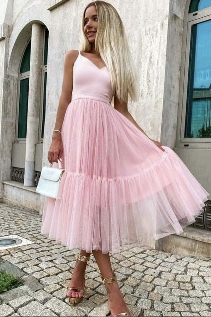 Cute tulle short prom dress A line party dress CD18600