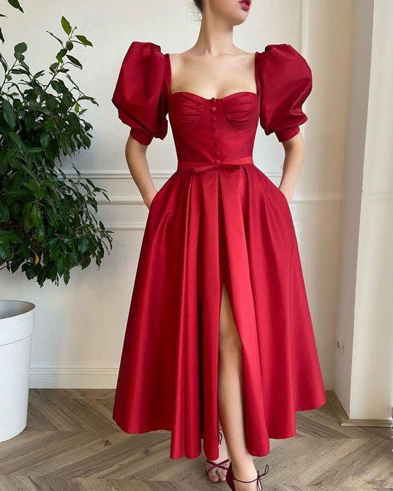 Charming A-Line Prom Evening Dresses, Sleeves Princess Gown CD18755