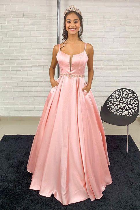 Elegant Long Prom Dresses pink evening dress CD19321