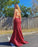 Mermaid Burgundy Appliqued Long Prom Gown CD19498
