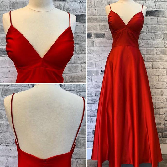 Empire Red Long Evening Dress Prom Dress CD19505