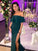 Long Green Chiffon Strapless Prom Dress CD19545
