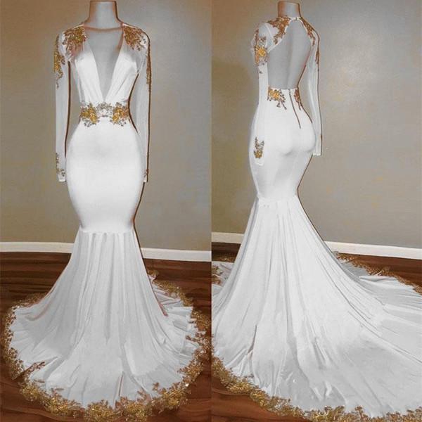 mermaid evening dresses white prom dress formal gowns CD20241