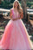princess A-line ombre long prom dress formal dress CD20548