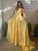 A-Line Satin V-neck Long Prom Dress Evening Gowns CD21091