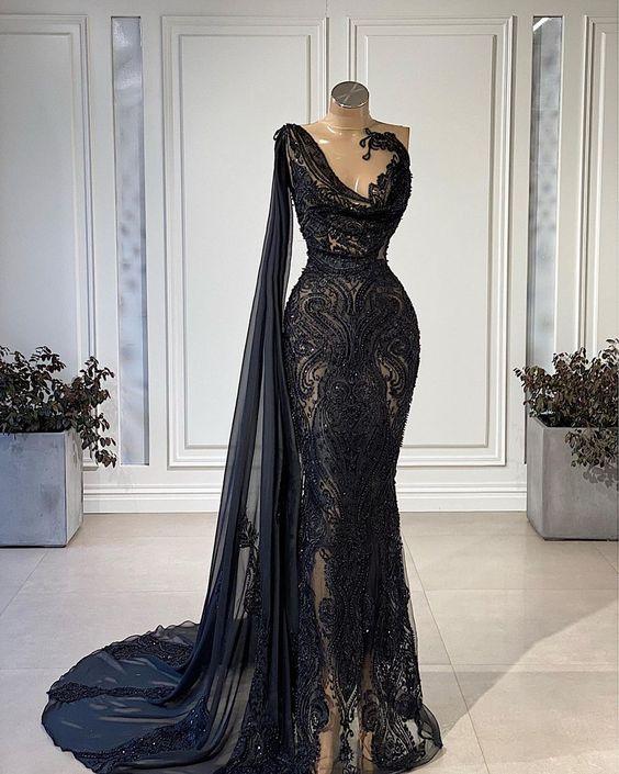 black sexy evening Dress prom dress CD21543