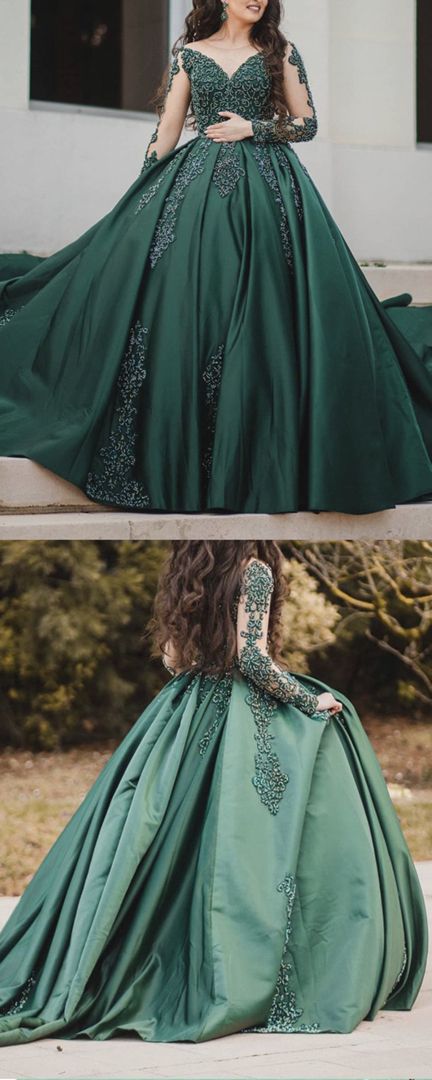 Emerald green wedding dresses prom dress, evening dress CD22103