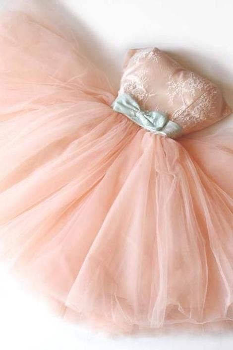 Blush Pink Homecoming Dresses, Strapless Lace Homecoming Dress, Short Party Dress CD22879