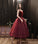 BURGUNDY TULLE SHORT A LINE PROM DRESS PARTY DRESS CD23121