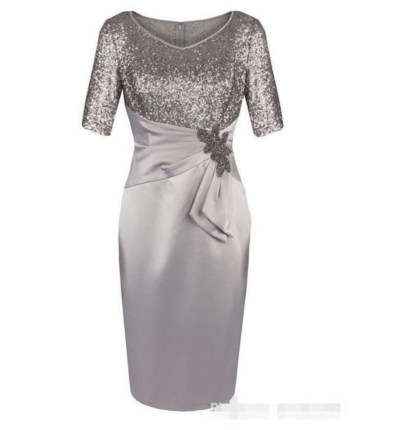 V Neck Sheath Mother of the Bride Dresses homecoming with Sequins CD23433