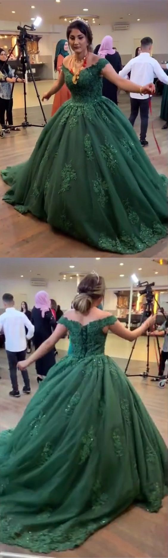 green prom dresses, green quinceanera dresses, green ball gowns, green wedding dress CD2407