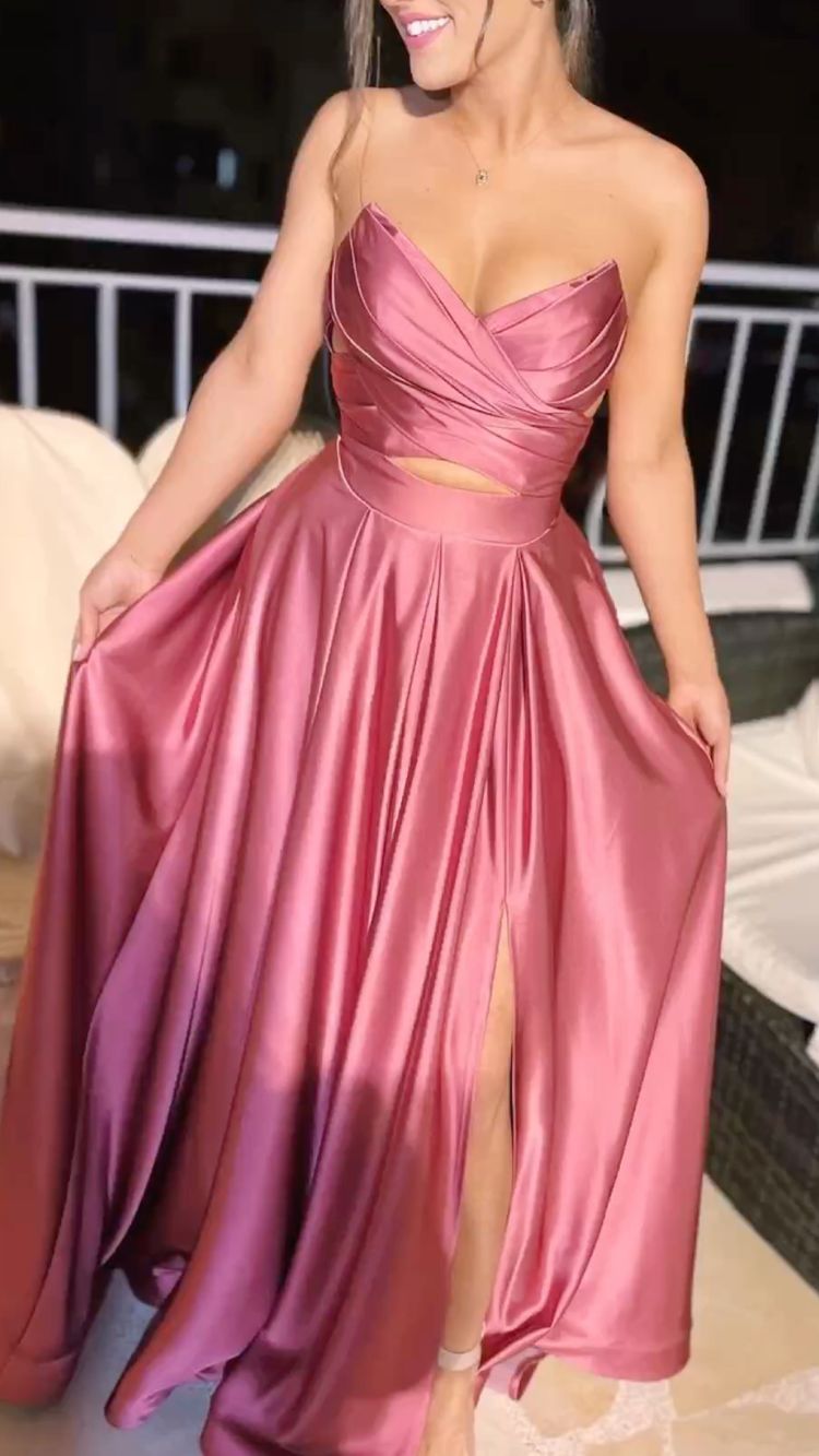 Pink long prom dress evening dress CD24169