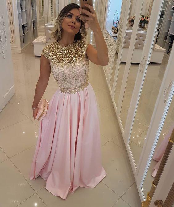 Pink Long Prom Dress sexy evening gown CD24200