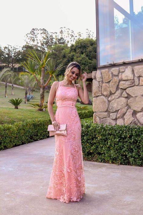 pink long prom gown, evening dress CD24295
