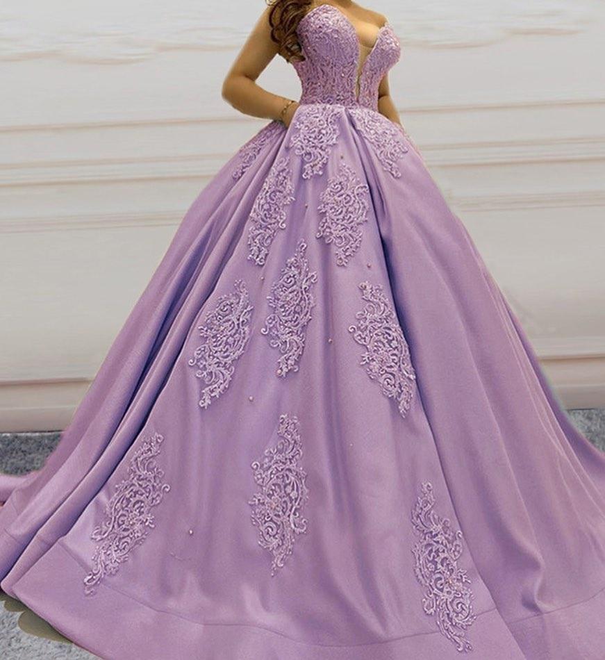 ball gown lace long prom dress evening dress CD24415