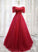 Lovely Short Sleeves Tulle Prom Dress CD24644