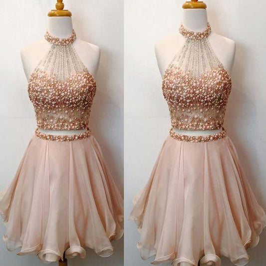 Splendid Two Pieces homecoming Dresses, Short Homecoming Dress, Homecoming Dress Chiffon CD252
