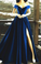 navy blue prom evening gown dresses leg split CD2901
