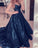 Sequin Prom Dresses Cross Criss Neck Ball Gowns CD3153