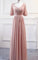 Pink Chiffon Bridesmaid Dresses, Long Formal prom gown CD3227