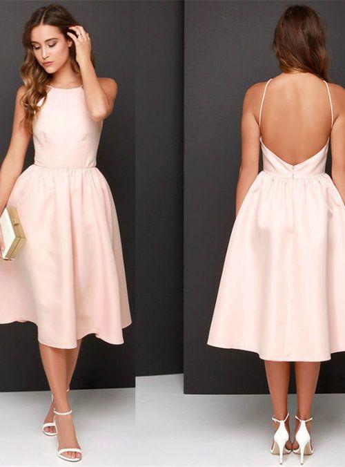 2024 Short A-line pink Homecoming Dresses Satin CD3487