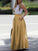 Ankle-Length Sleeveless Round Neck prom Dresses CD3744