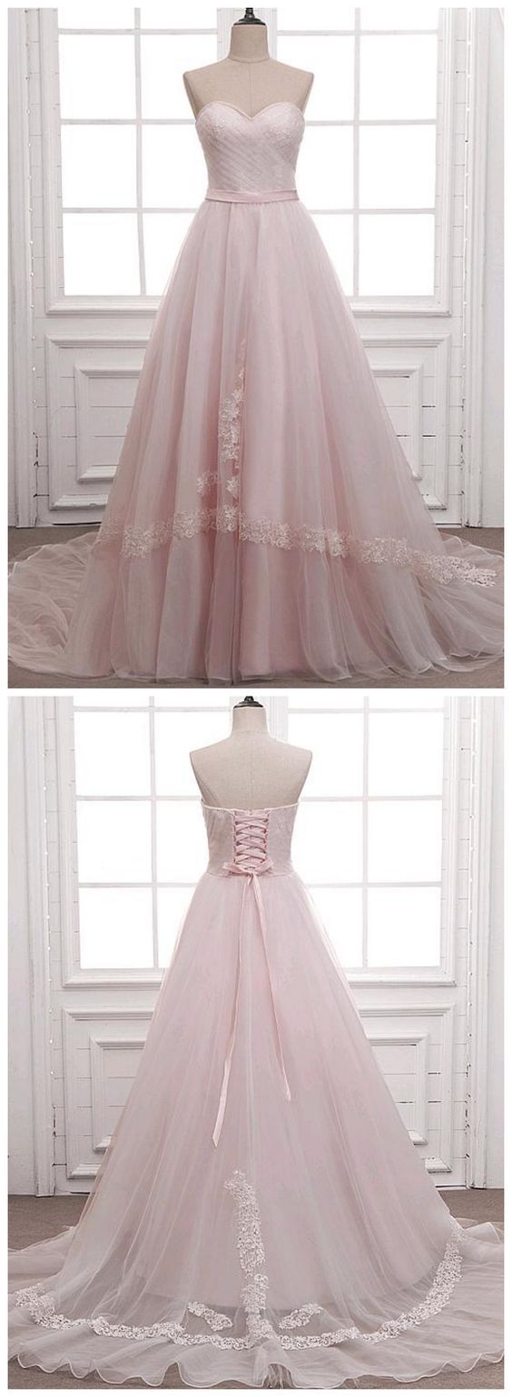 Tulle Sweetheart Neckline A-line Wedding prom Dress CD4009