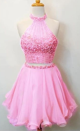 Short Homecoming Dress, Two Pieces Homecoming Dress CD4566