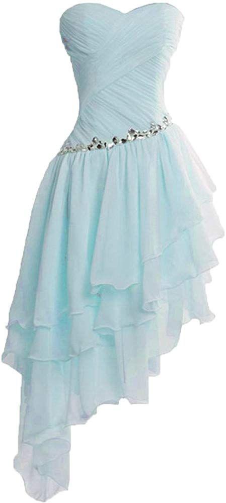 Homecoming Dresses High Low Chiffon Bridemaid Dresses Short CD5248