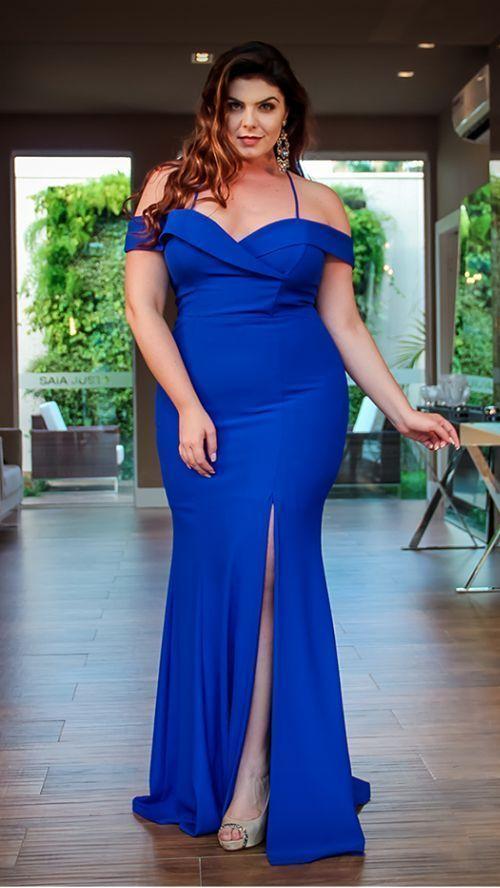 Royal Blue Plus Size prom Evening Dress CD5310