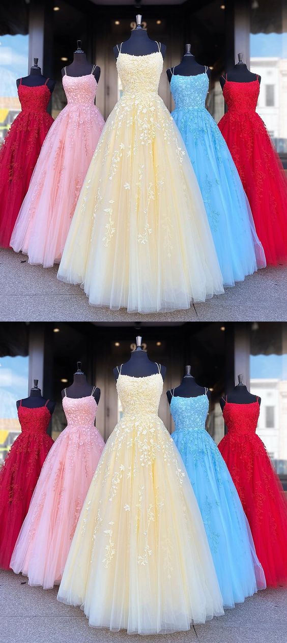 Backless Yellow Pink Blue Red Burgundy Lace Prom Dresses, Backless Lace Formal Evening Bridesmaid Dresses CD5871