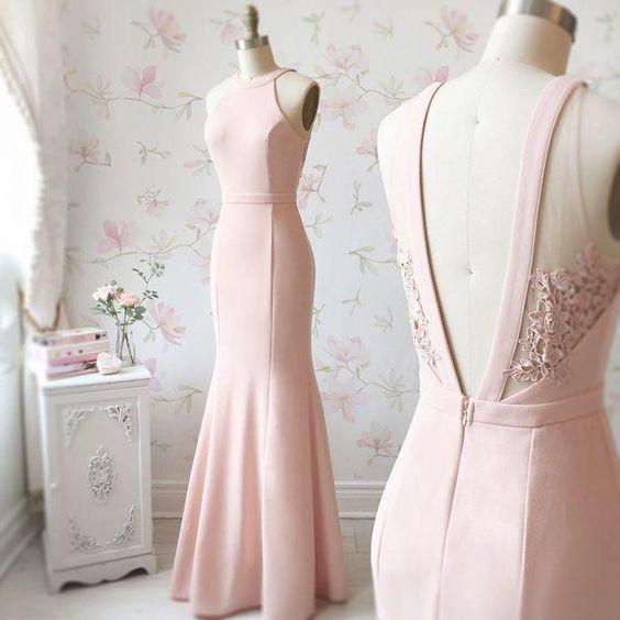Prom Dresses Simple, Light Pink Party Dress CD5678